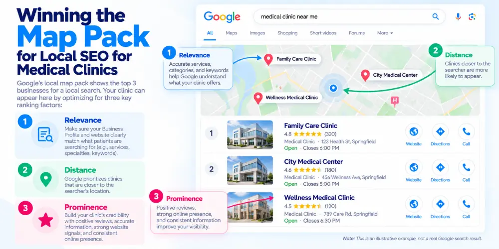 Winning the Map Pack for Local SEO for Medical Clinics